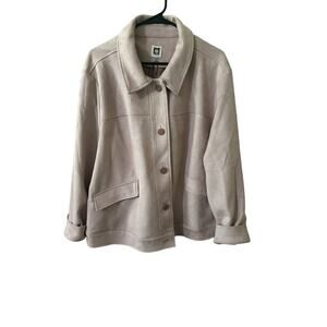 Anne Klein Womens size X-Large XL jacket pink 5 button flap pockets